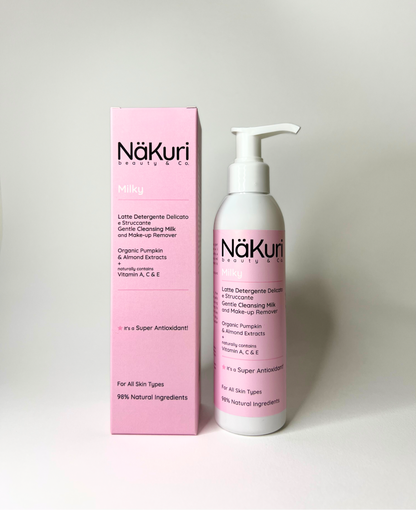 latte detergente e struccante idratante con ingredienti naturali